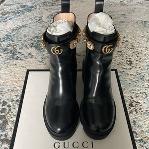 Gucci Jewl Strap Boots